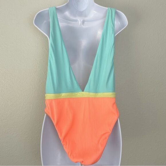 NWOT Basta surf Deep-v colorblock one piece swim bathing suit 14 - Picture 6 of 12